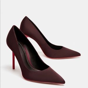 Zara Satin Pumps Shoes Size 6